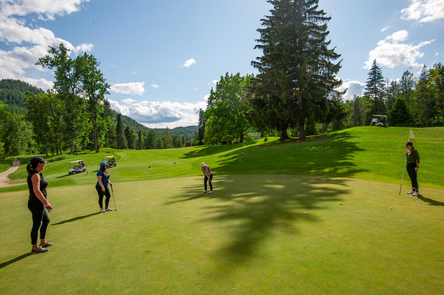 Hole6June2025 Practice facility at a premier Rossland BC golf club