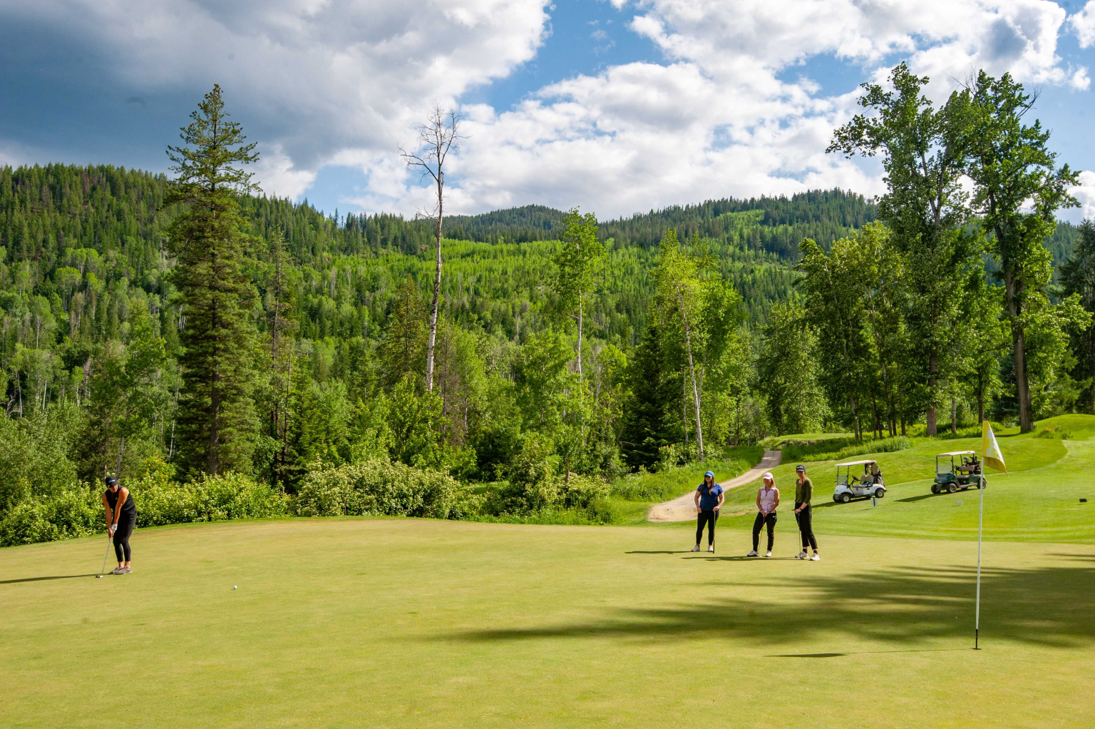 Hole6June2025 (3) Sunny summer day of mountain golfing in Rossland BC