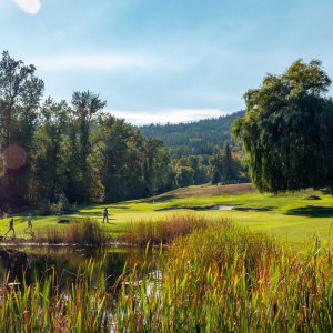 Beautiful Kootenay Mountain golfing at Redstone Golfcourse