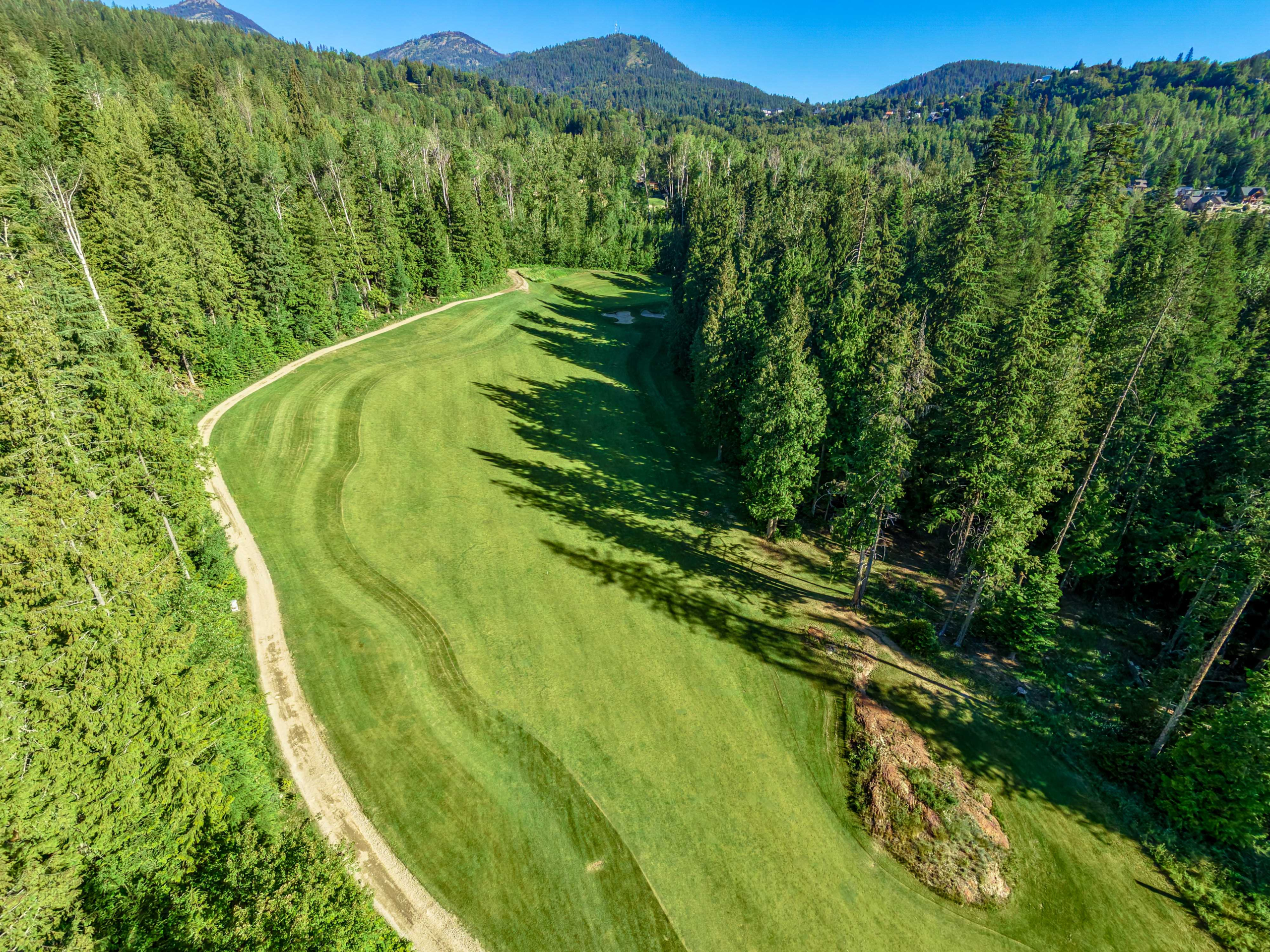Hole15June2026DroneShot Top Rossland BC mountain golf course