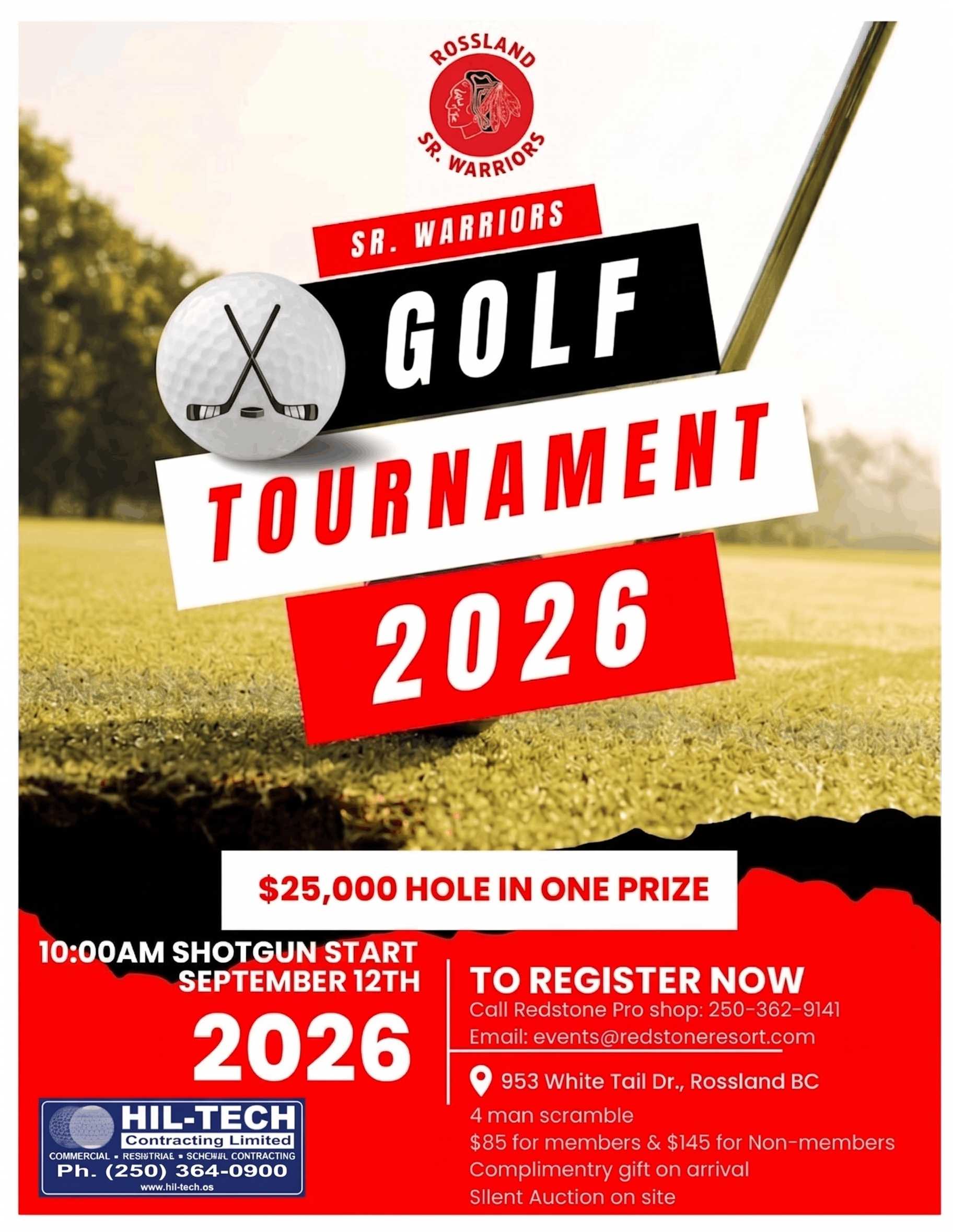 Golf the best course in BC at our Sr. Warriors Tournament