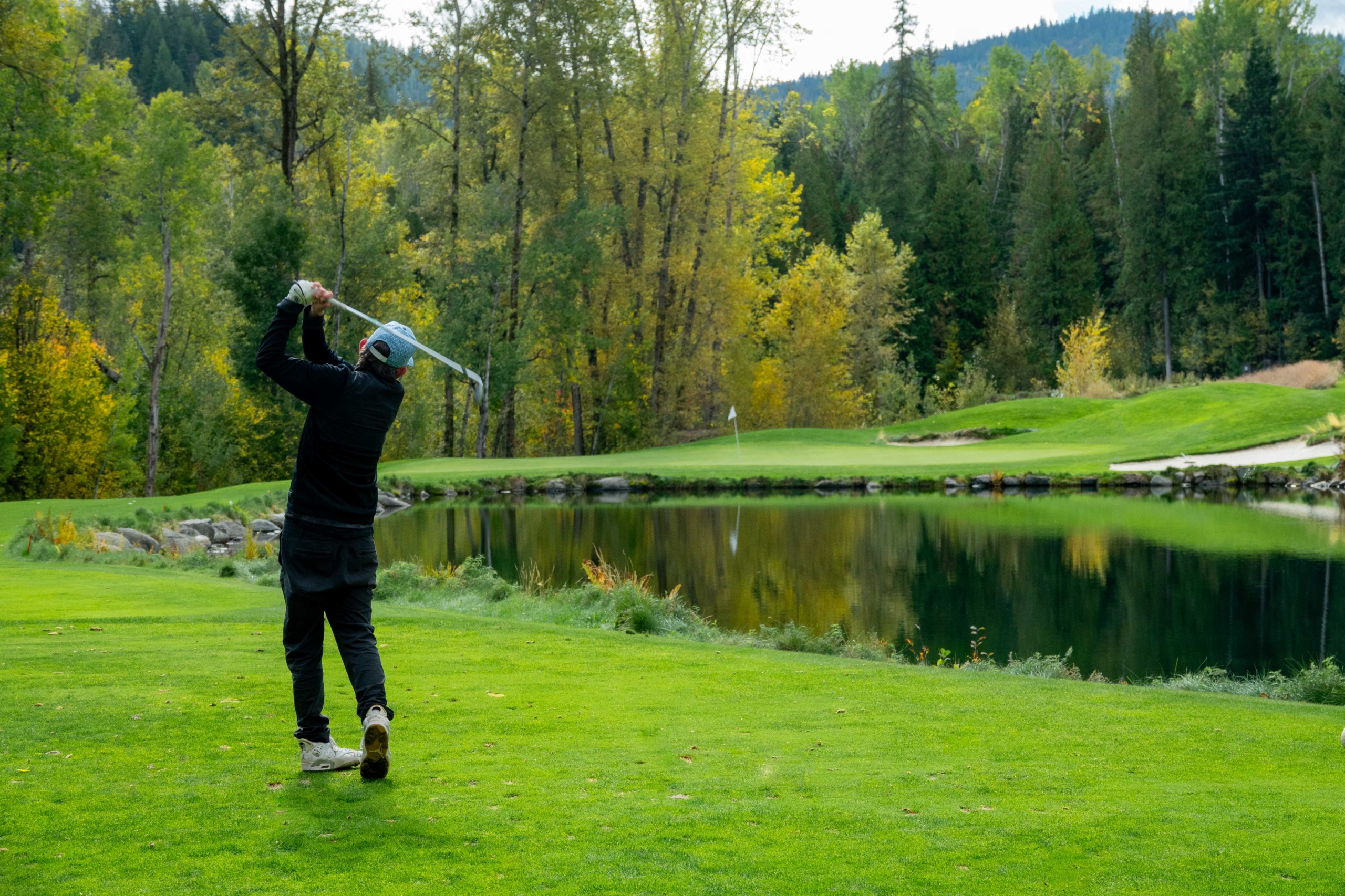 2026SeptHole17teeJChurch Les Furber-designed stay and play Redstone golf course Rossland BC